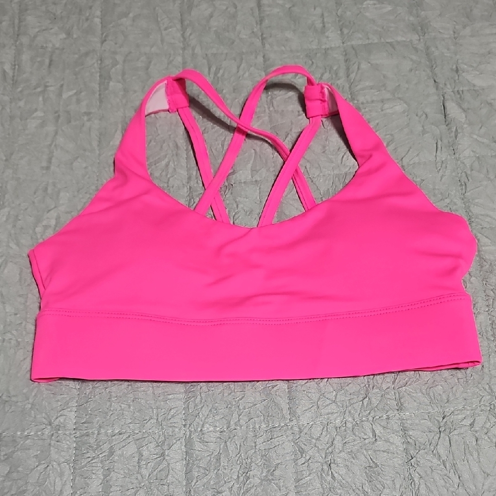 ZYIA Neon Pink Strappy Back Sports Bra
